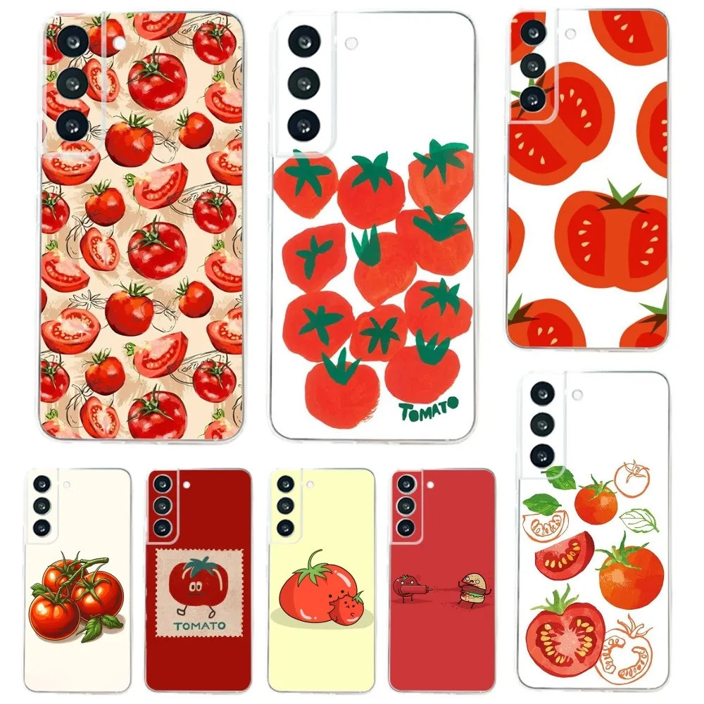 Vegetables Fruits Tomatoes Phone Case For Samsung Galaxy A71,70,52,51,40,31,A50,30S,21S,Note20ultra Transparent Cover