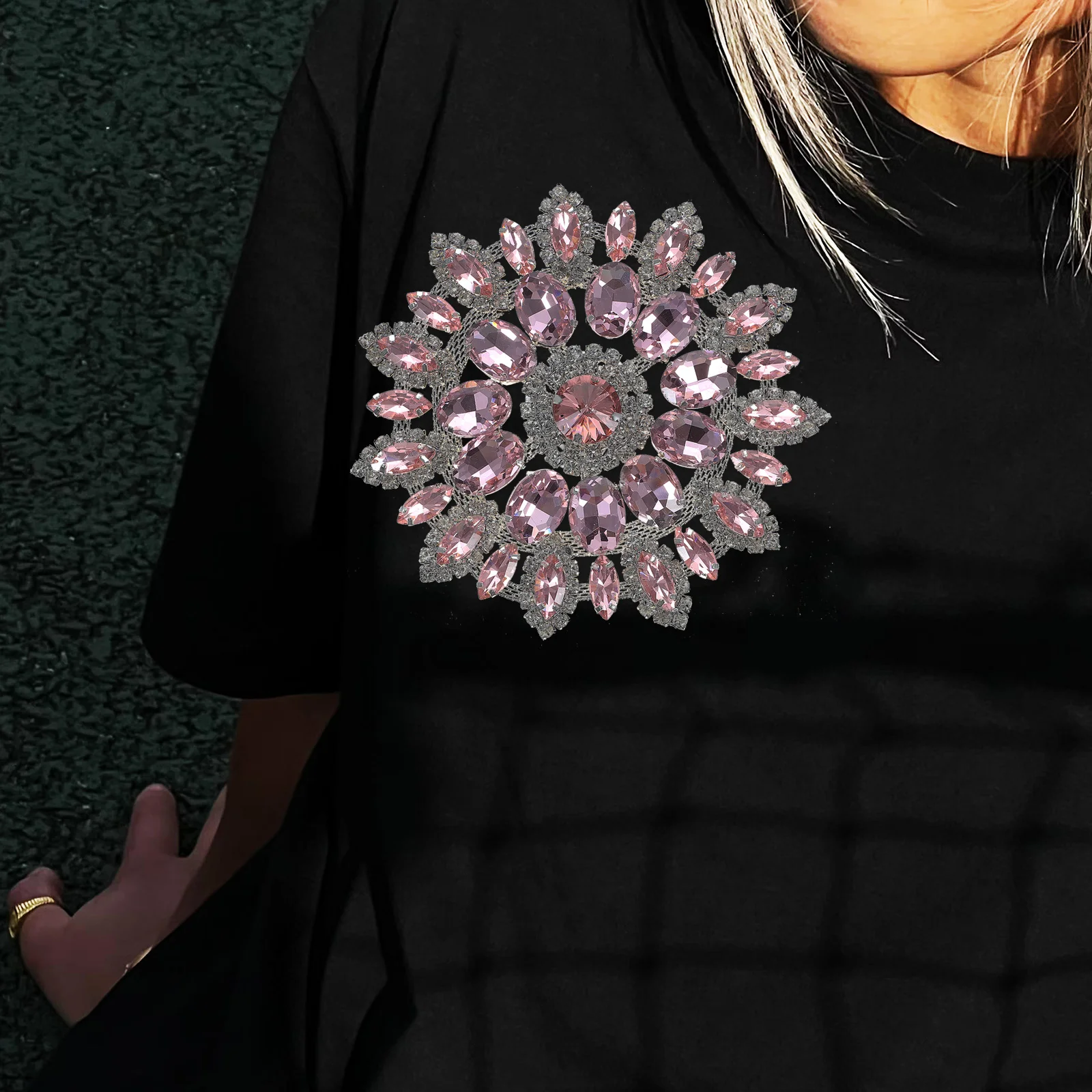 

Rhinestone Claw Chain Clothes Patch High Quality Iron on Patch for DIY Clothes Decoration Repair Accessories Decorative Patches