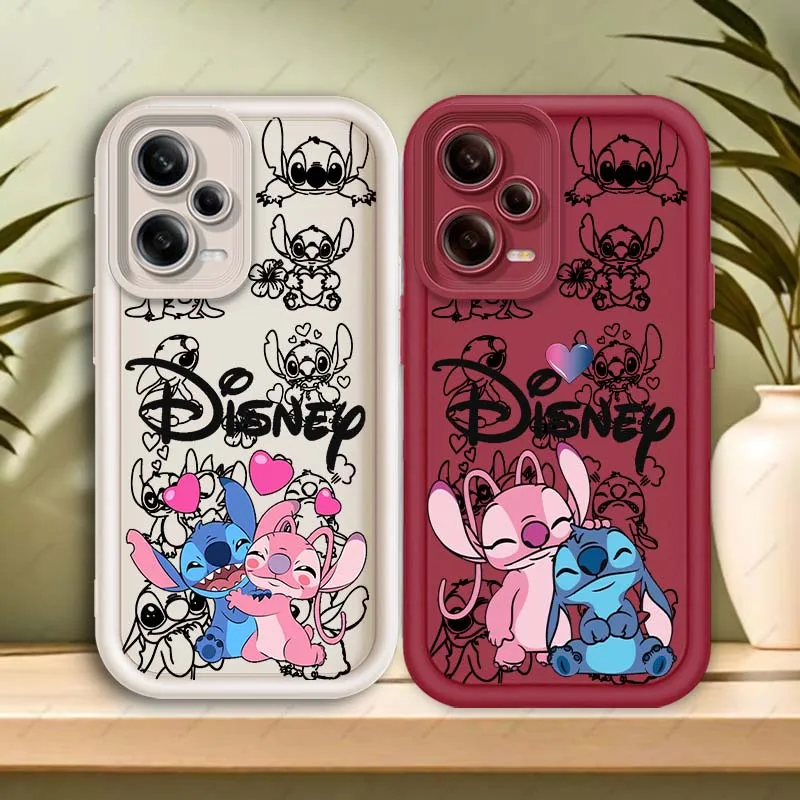 

Stitch Angel Cute Art For Xiaomi Redmi Note 14 13 13R 12 12R 11 11E 11T 11S Pro Plus 5G Eye Ladder Cover Phone Case