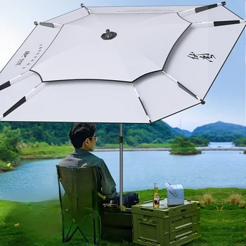 Kwadratowy parasol wędkarski, osłona przeciwsłoneczna, wodoodporny, odporny na deszcz, do kempingu w terenie, parasol przeciwsłoneczny, antyrotacyjny, wiatroodporny, wodoodporny do wędkowania.