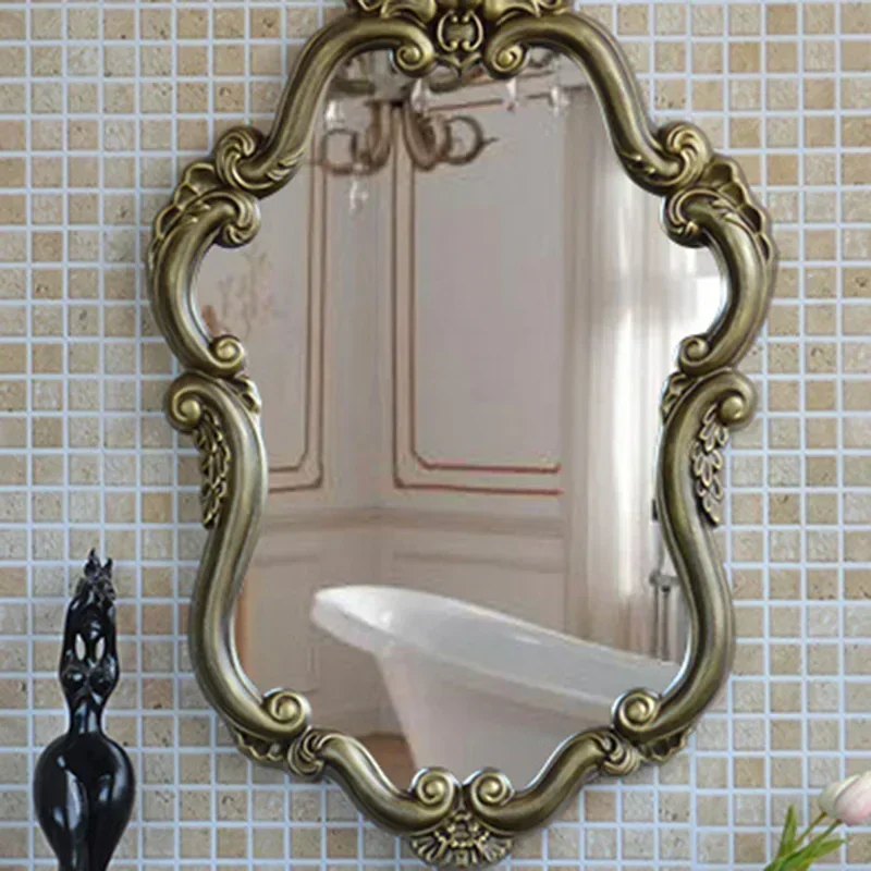 Floor Mirror Big Dressing Bath Mirrors Aesthetic Vintage Wall Bedroom Closets Irregular Spiegel Decoration Living Room Furniture