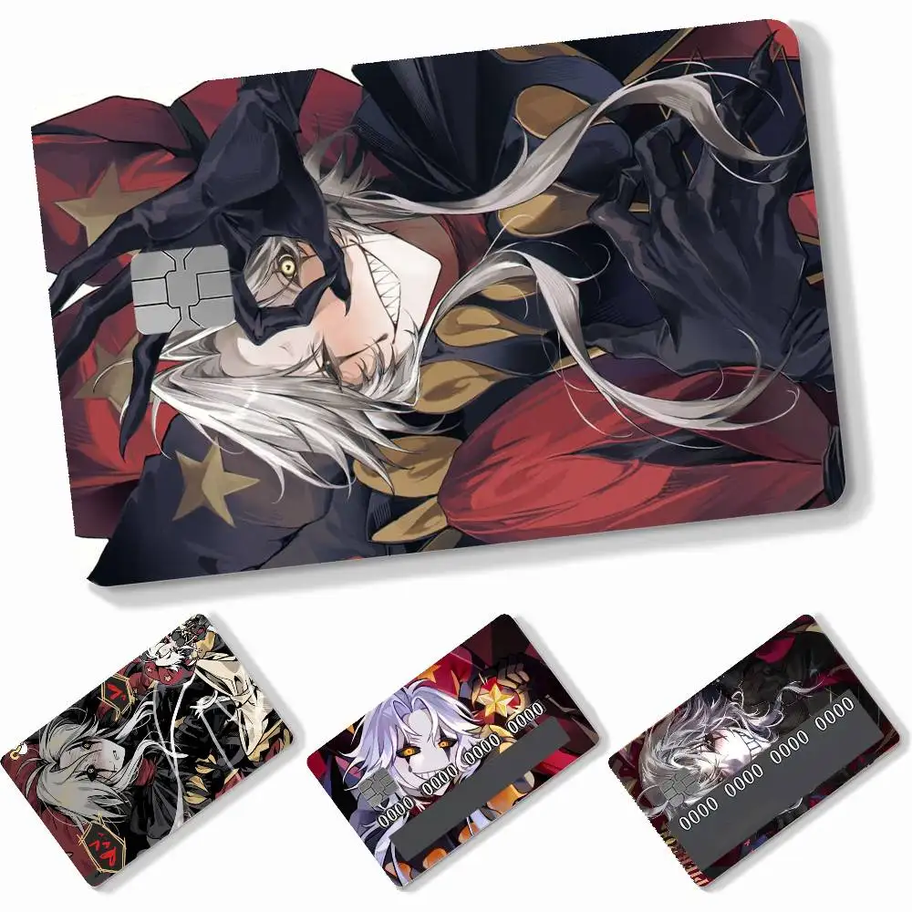 Cartoon PIERROT 4pcs Credit Card Skin Stickers Suitable for Bank Debit Subway Bus Transit Pass Decorative Cover