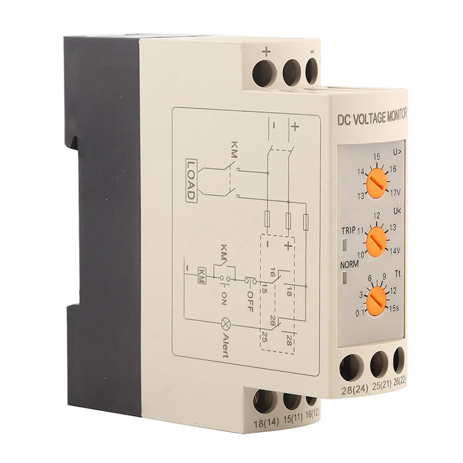 DC Overvoltage Undervoltage Protector DVRD Over Under Voltage Protection Relay 12V/24V/36V/48V Universal Voltage Monitor Relay
