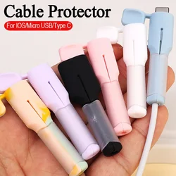 Flexible Silicone Cable Protector For iPhone 15 Samsung S24 Xiaomi Universal Charger Cord Dustproof Cover Data Line Case