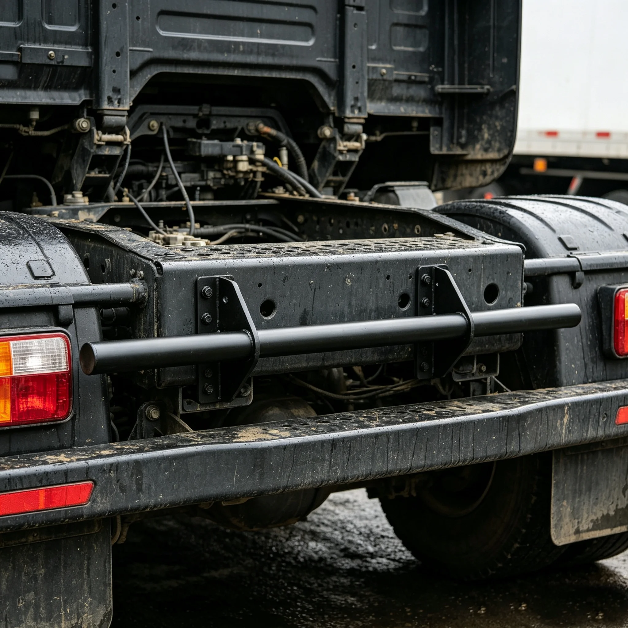 RC 1/14 Metal Simulation Rear Bumper for Tamiya Hydraulic Excavator Loader Dump Truck for SCANIA MAN VOLVO Tipper DIY Parts