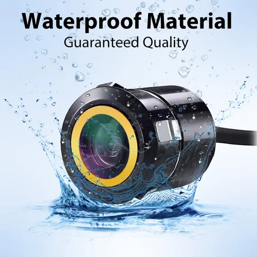 Imagen 2 del producto Cámara de Visión Trasera y Delantera para Automóvil AHD 1080P 170 ° Cámara de Visión Trasera para Vehículos con Lente Ojo de Pez, Full HD, Visión Nocturna, CVBS