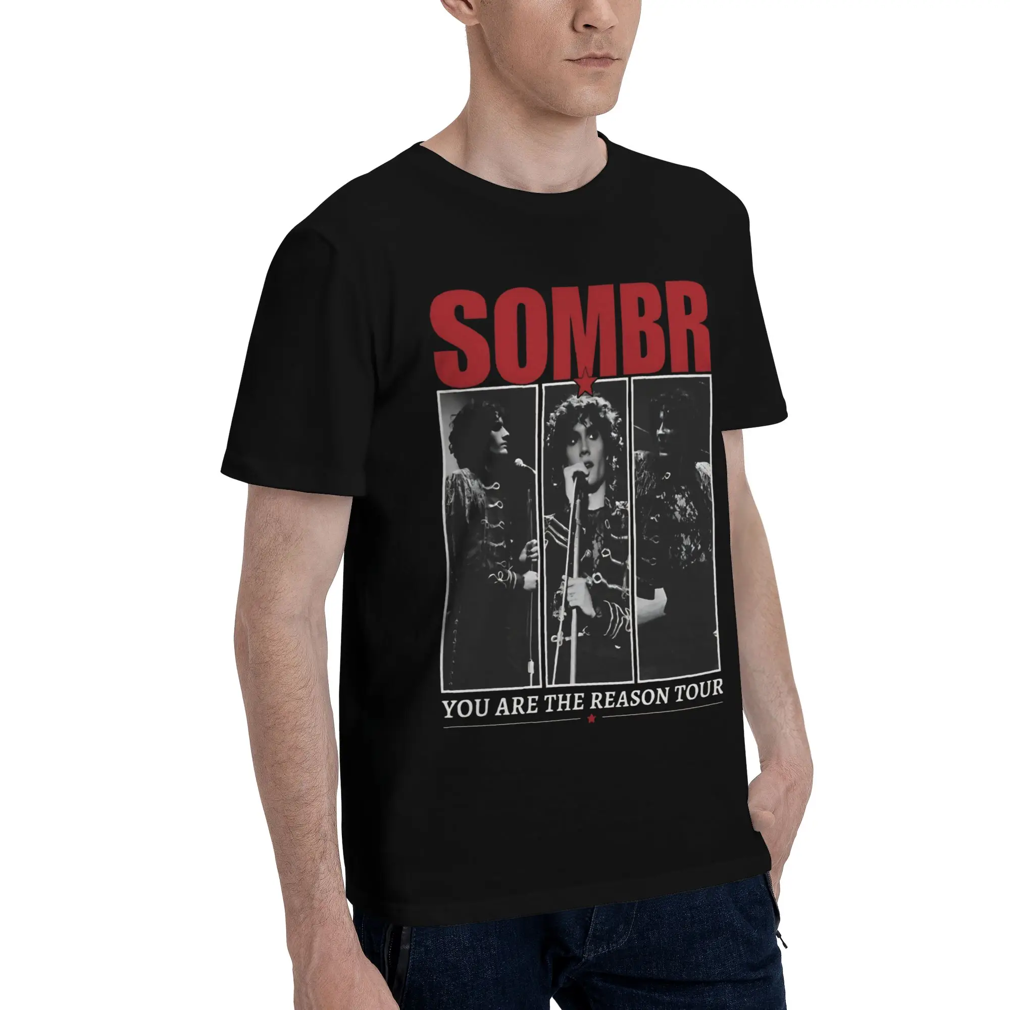 Sombr Youare The Reason World Tour 2026-2027 Graphic Printed T Shirt Men Women  Pure Cotton  Tee Shirt Clothing