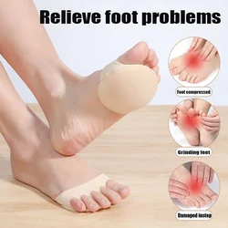 1/2Pairs Front Palm Rest Anti Slip Half Size Pad for High Heels Half Foot Invisible Sock Dance Insole for Cushioning Socks