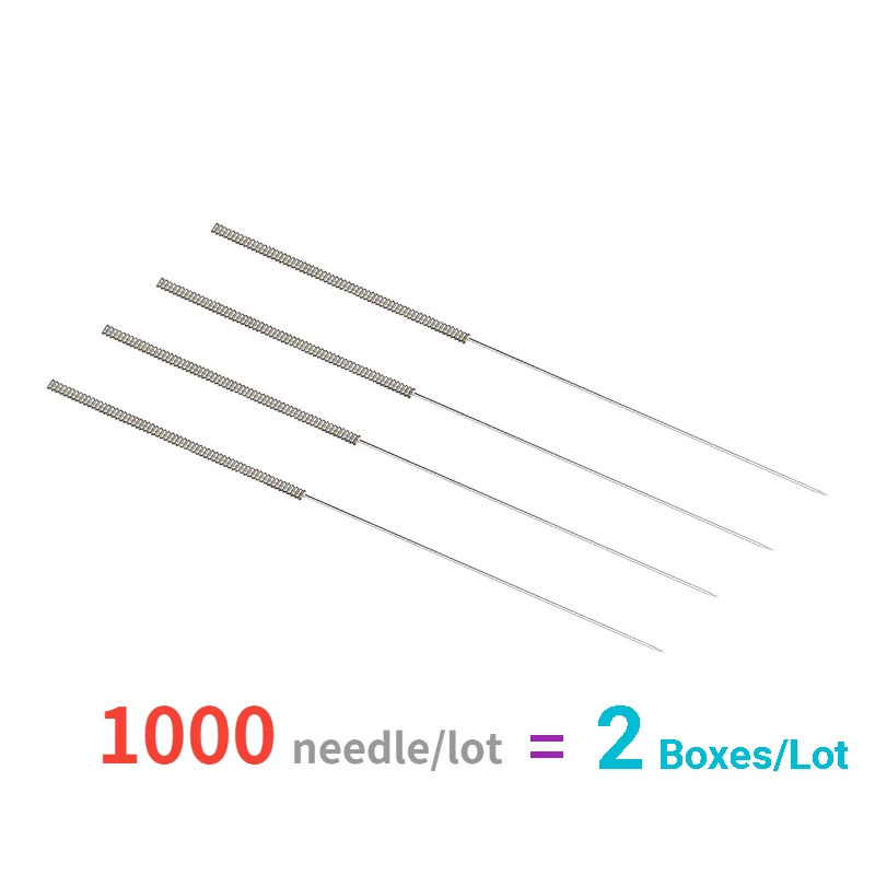 2*500Pcs Sterile Disposable Acupuncture Needle 1000 Beauty Health care Acupoint needle acupressure 0.16/0.17/0.25/0.30/0.35mm