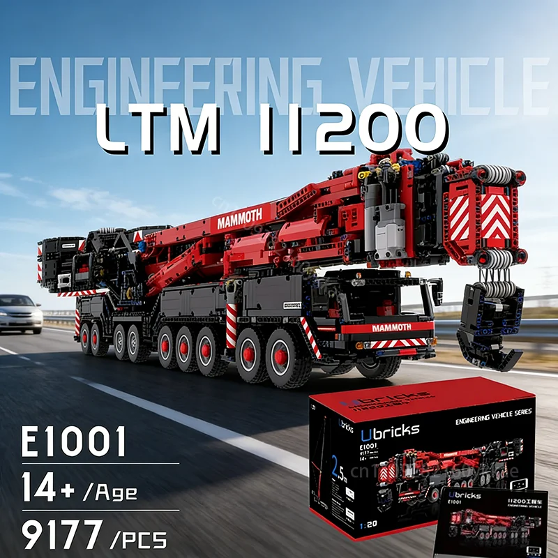 

НОВИНКА: Модель мобильного крана Liebherr LTM 11200 с дистанционным управлением и моторизованным комплектом для сборки, конструктор, игрушка, подарок на Рождество
