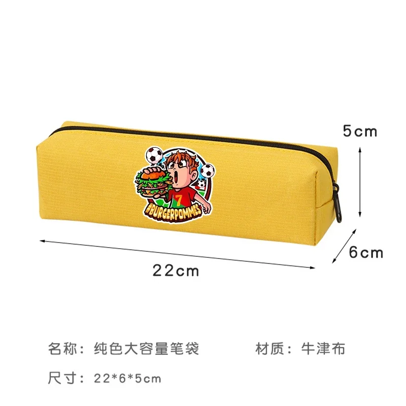 Burgerpommes Icrimax Pencil Case Boy Girl Cartoon Anime Stationery Bag Student Large Capacity Stationery Storage Bag School Gift