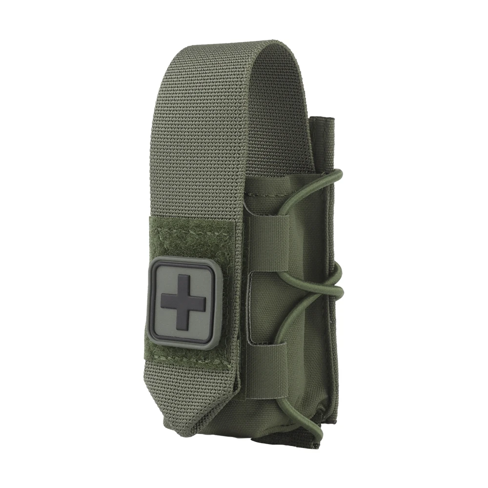 MOLLE Tourniquet-Halter IFAK TQ-Halter Taktische Medizinische Tasche Holster Erste-Hilfe-Set mit Kreuz-Patch/Bungee-Seil und Tourniquet – Detail 16