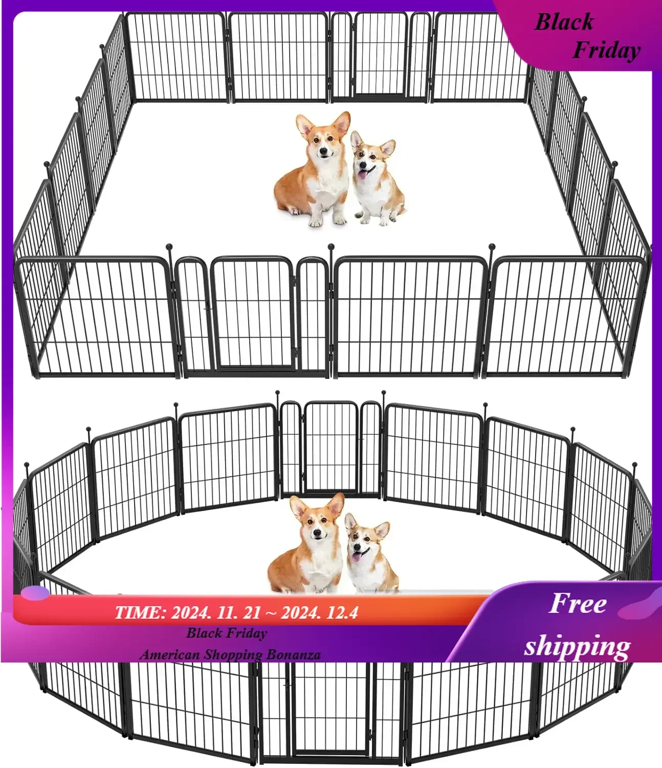 Dog Playpen for Yard, RV Camping│Patented,