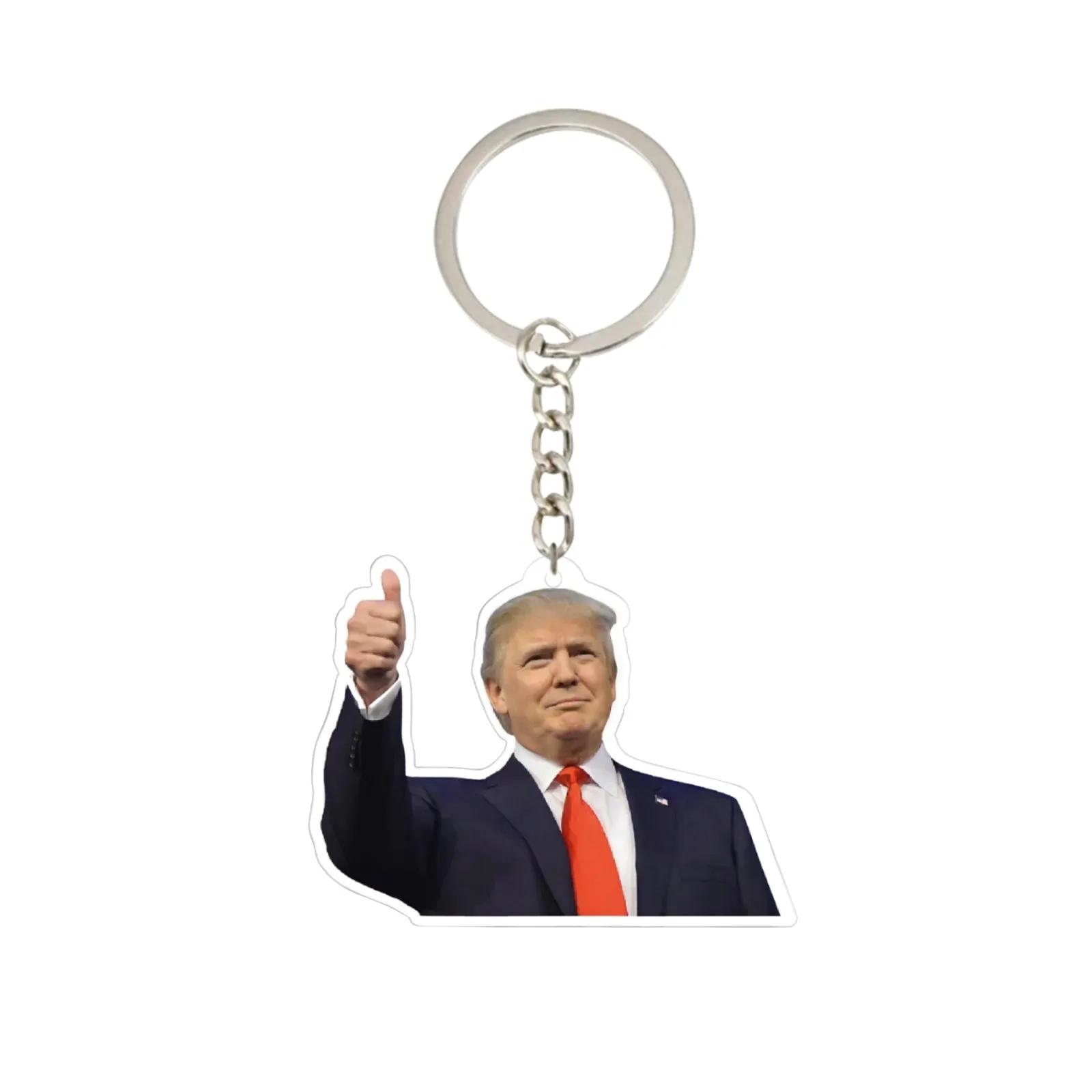 Trump Mug Shot - Donald Trump Mug Shot - Never Surrender Key Ring Humor Funny Political Graphic Acrylic Key Chain Fans Gift ﻿