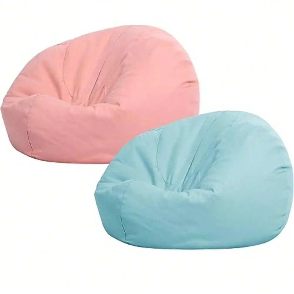 Pcs Stuffed Storage Bean Bag Chair Cover For Adults No Filler Stuffable Zipper Beanbag Cover For Organizing Plush Toys Or Memor