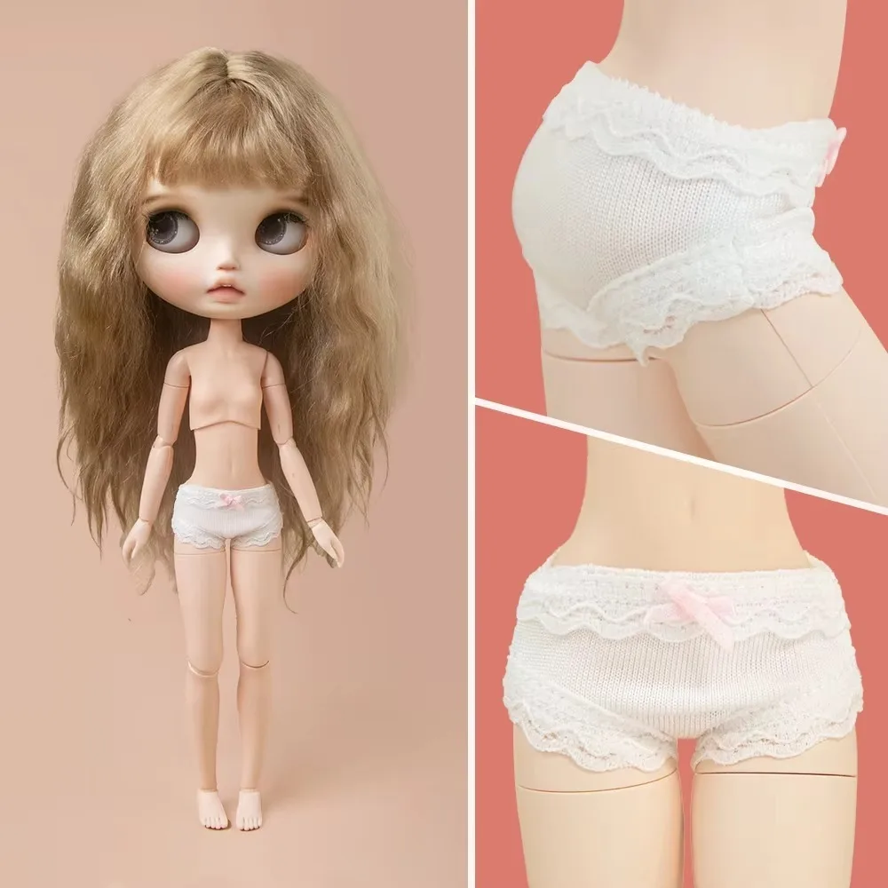 Vêtements mignons de bricolage, Leggings à nœud blanc, pantalons, sous-vêtements en dentelle pour Ymy Licca Azones Ob22 24 27