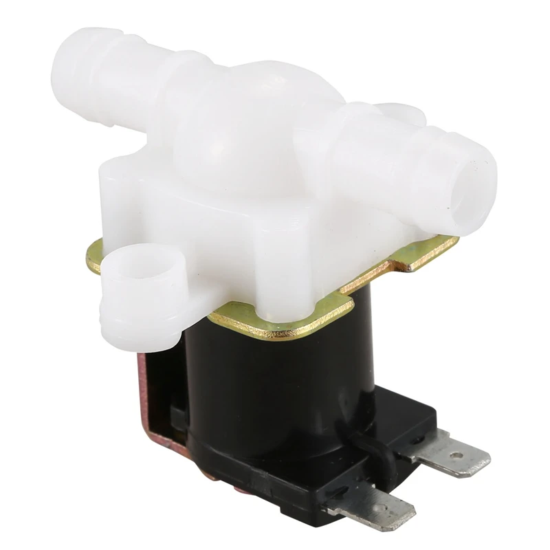 3/8inch 12VDC Hose Barb Electric Solenoid Valve Plastic Body 12-volt DC for Automatic Faucets Drinking Fountains-no Pressure,whi