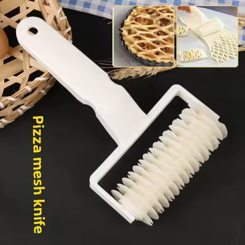 Creative Baking Tools Plastic Roller Mesh Cutter Grid Pattern For Pastry Dough Fondant Pizza Cakes Pies Kitchen Supplies