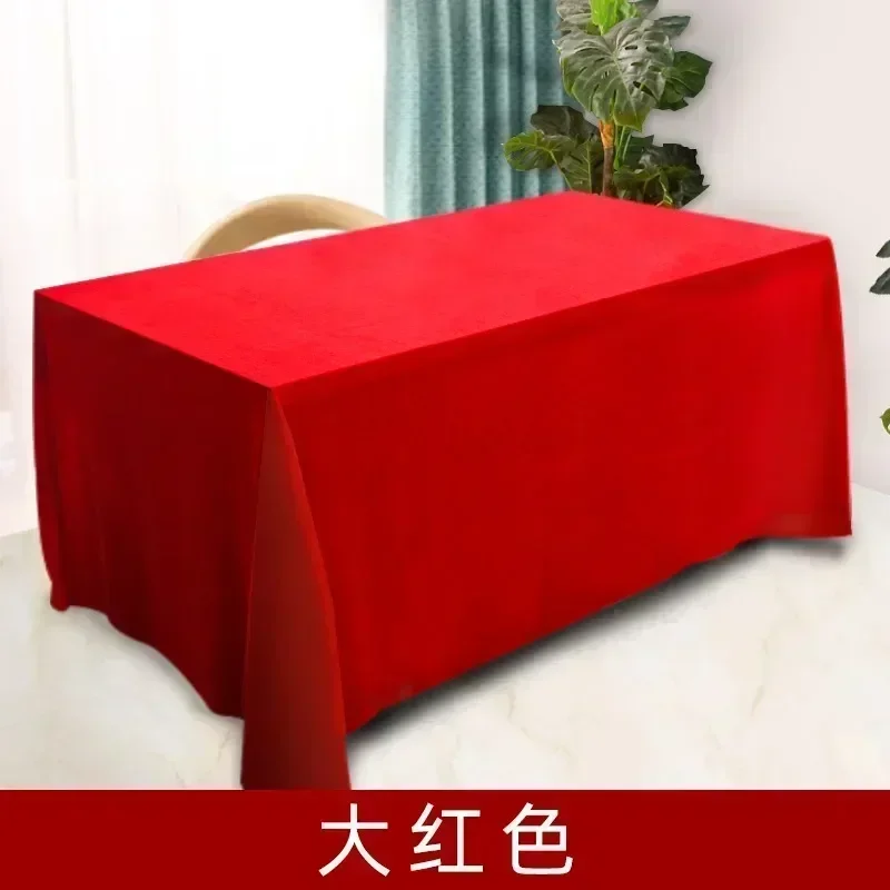 

Gold Velvet Conference Tablecloth Engagement Exhibition Wedding Booth Red Red Long Way skyblue