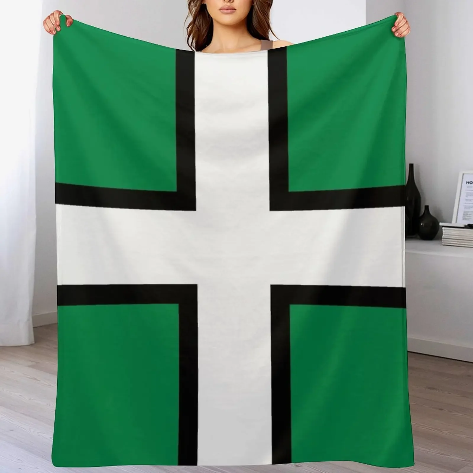 

FLAG OF DEVON ENGLAND Throw Blanket Cozy Throw Blanket for Bed Sofa Chair