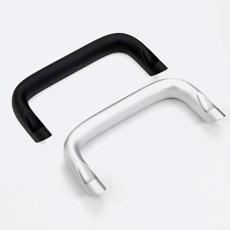Aluminum Alloy Handle Angle-Type External Handle Equipment Door U-Shaped Oval Surface-Mounted Solid Handle