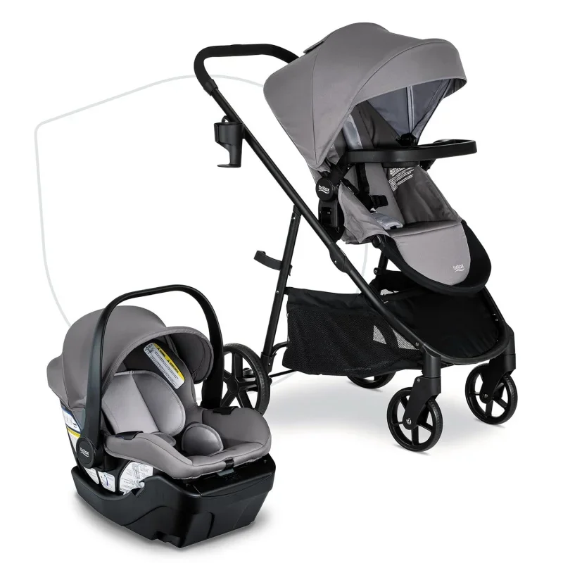 Willow Brook Baby Travel System, Infant Car Seat and Stroller Combo with Aspen Base, ClickTight Technology, RightSize System and