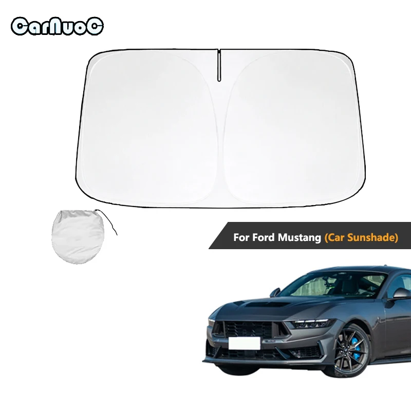 For Ford Mustang Car Sunshade Sun Shade Front Rear Window Film Windshield Visor Cover UV Protect Reflector Accessories