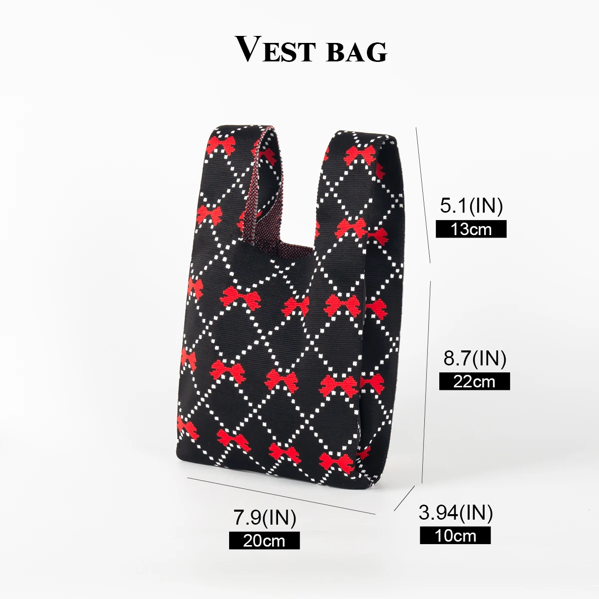 Elegant Women's Bow-Knot Knitted Handbag, Perfect for Going Out, Commuting, Shopping, and Traveling, Suitable for Women to Carry Their Phones, Keys, Cosmetics, Lipstick, Water Bottle, Open and Breathable, Usable in All Seasons and for Various Occasions