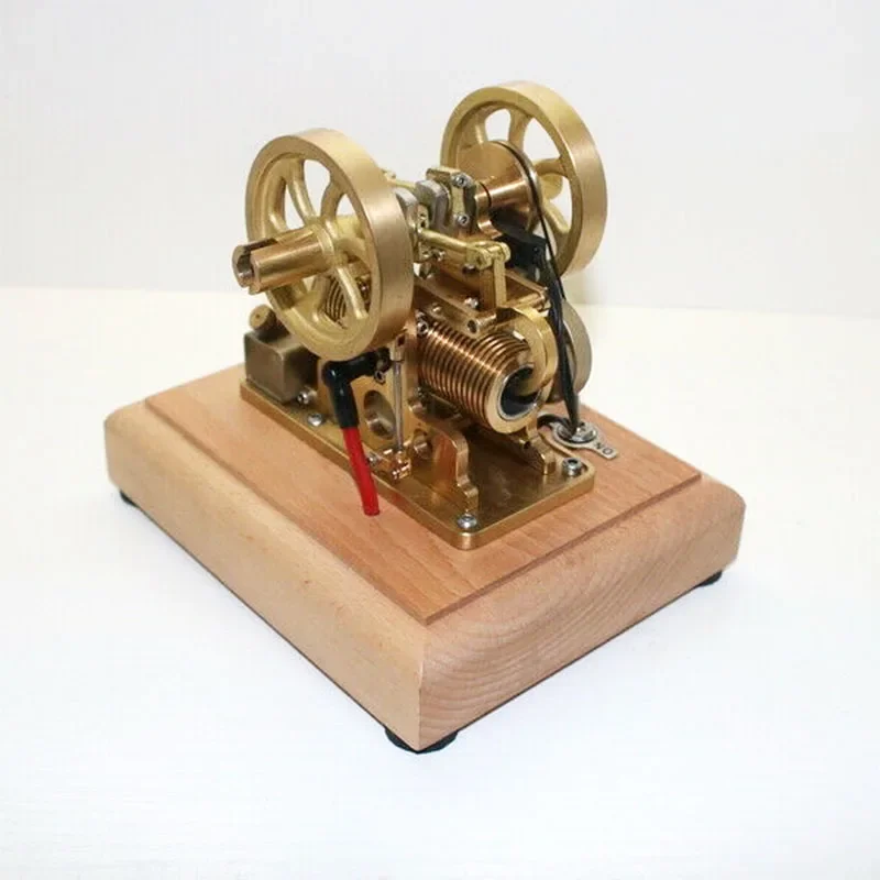 M14 Twin Cylinder Engine Opposed Piston Engine Model 1.9CC Brass Engine Generator Model Physics Experimental Toy