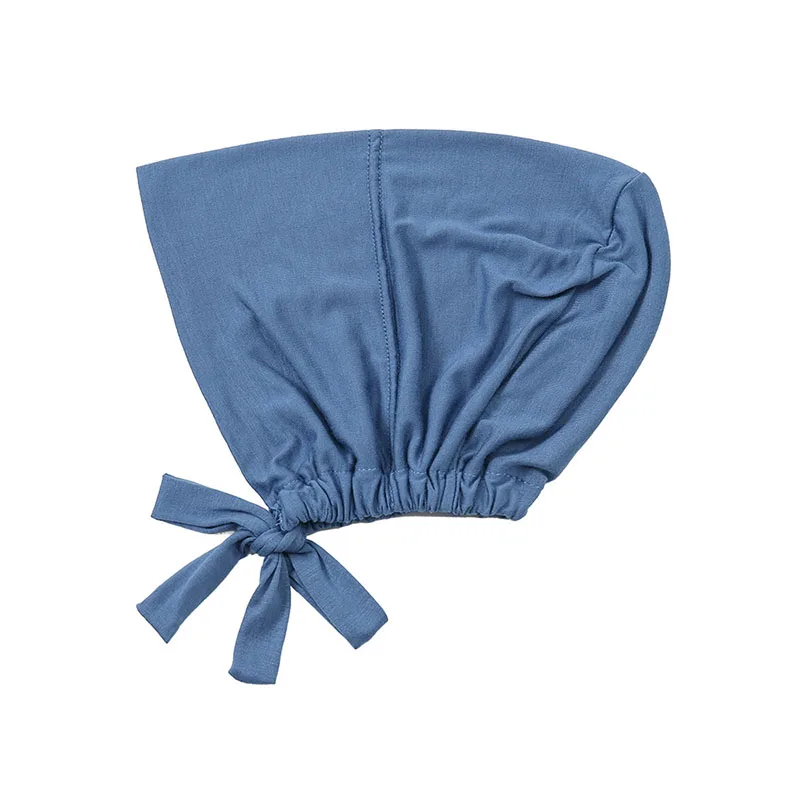 Muslim Women Inner Hijab Caps Stretch Hat Turban Adjustable Bonnet Tie Back Jersey Female Islamic Undercap