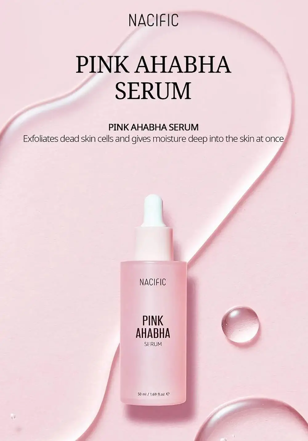 Nacific PINK AHABHA Serum Double Set (2pcs *50ml) Remove Dead Skin Cell Improve Tone Vitamin Mineral Promote Moisture Wrinkle