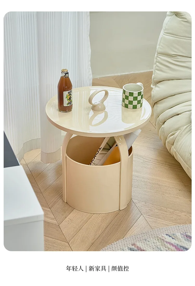 LH sofa side small apartment living room small coffee table cream style household bedside table