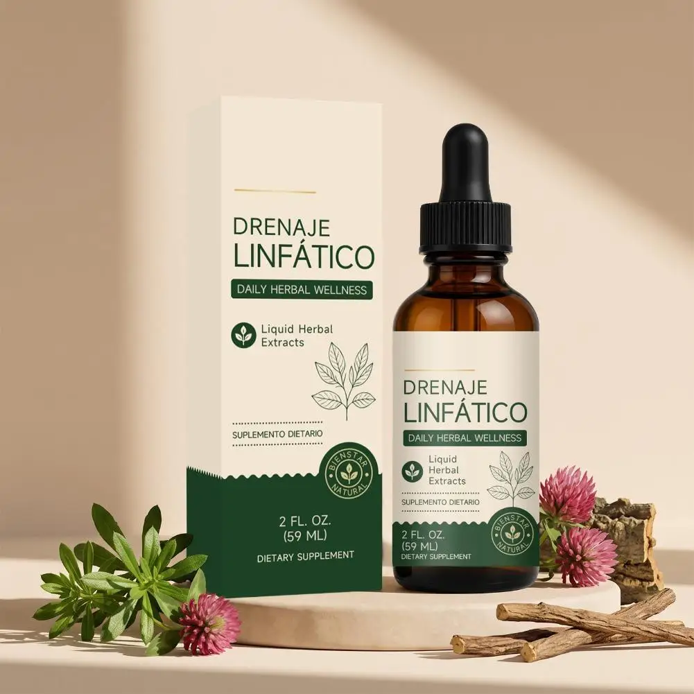 Drenaje Linfático Daily Herbal Wellness Liquid Natural Herbal Extracts Reduce Puffiness Body Detoxification Fast Absorption