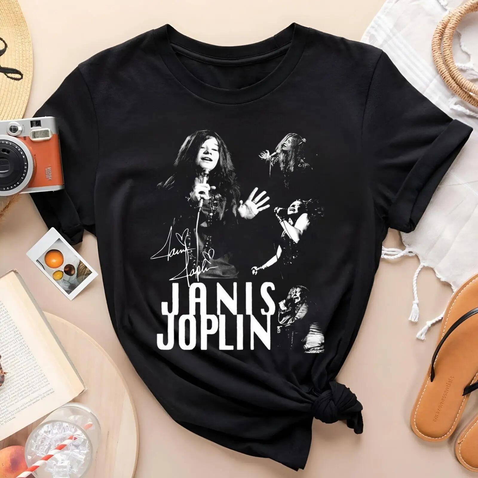 Janis Joplin TShirt New Rare Black Gift For Father Day, Independence Day