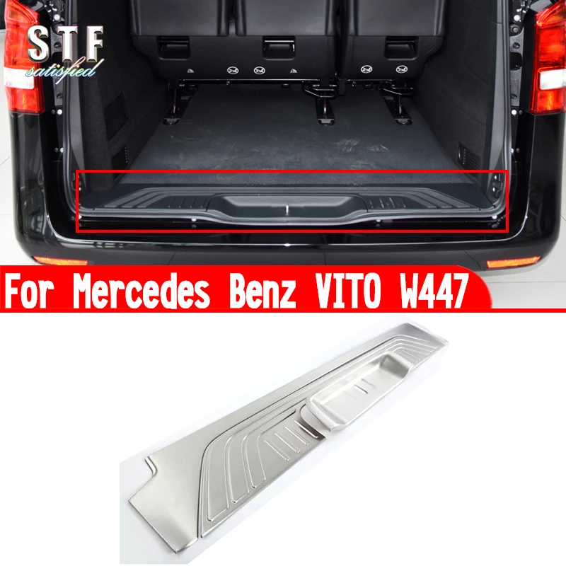 For Mercedes Benz VITO W447 2016-2021 Car Accessories Interior Rear Bumper Sill Protector Molding Decoration Stickers