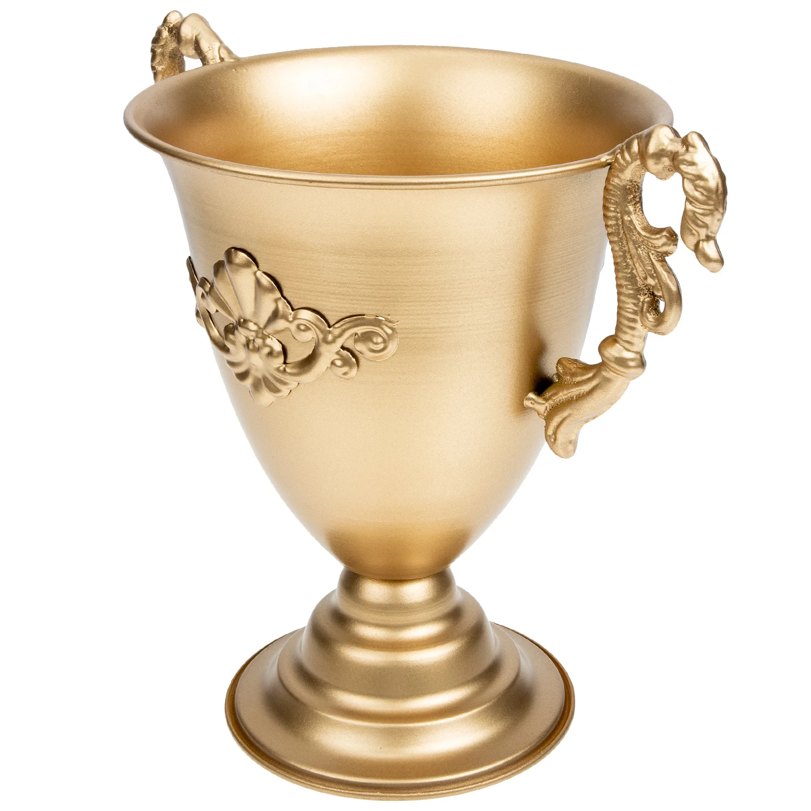 

Golden Iron Vase 7.87 Inch Retro Flower Pot For Wedding Table Centerpiece Home Decor Desktop Ornament Dried Fresh Flowers