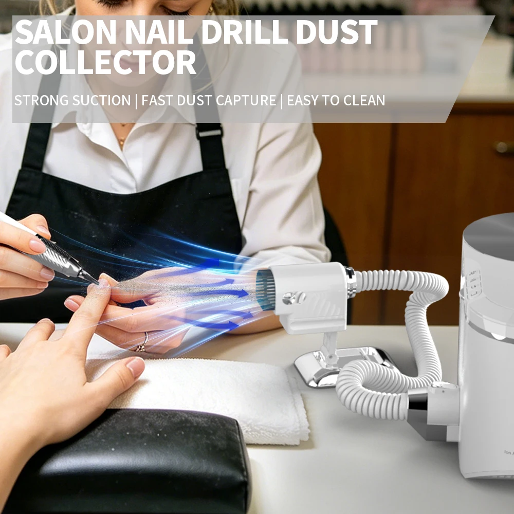 

Mini Nail Dust Collector Portable Nail Vacuum Cleaner Built-in Filter Strong Suction Manicure Dust Extractor for Home Salon DIY