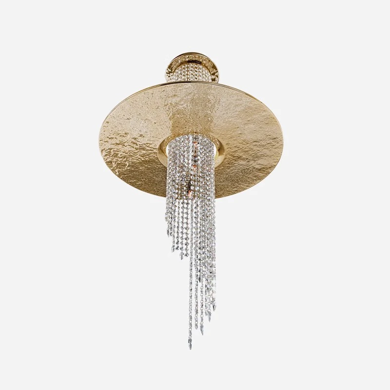 

Modern Long Crystal Chandeliers Luxury Villa Stairwell Led Lustres Pra Sala Home Decoration Designer Lampe for Foyer