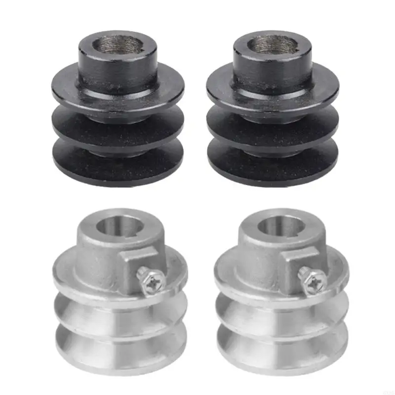 6XDF Stable Performances 2pcs Belt Pulley for 168F 170F Engine 19/20mm Bore Double Grooves Pulley 54mm/56mm Outer Diameter