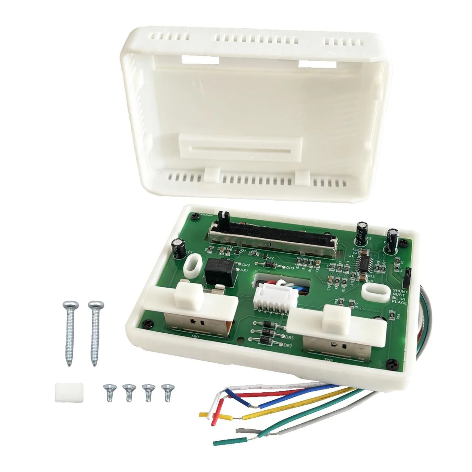 7330G3351 RV Thermostat for Coleman Mach Series, 6-Wire Single Stage Heat/Cool Control, 12V DC White 55-90°F