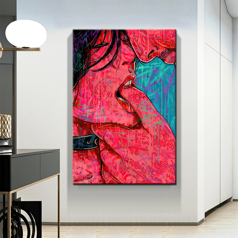 

Abstract Nude sexy Woman Art Poster Fancy Wall Sticker for Living Room Bar Decoration Vintage Decorative Painting