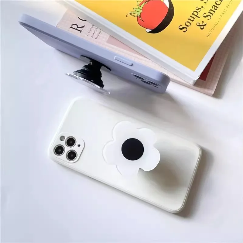 Цветная акриловая подушка безопасности с цветком, складная расширяемая ручка для мобильного телефона, розетка, кронштейн, ручка Tok Lazy, настольная подставка, кольцо на палец