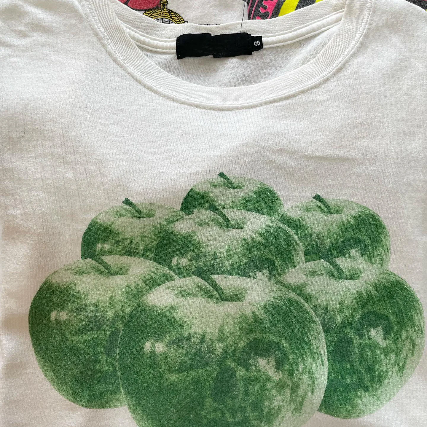   Pixel Overlap Short Sleeve T-Shirt American Retro Fruit Theme Cotton Breathable round Neck Men's Women's Tee