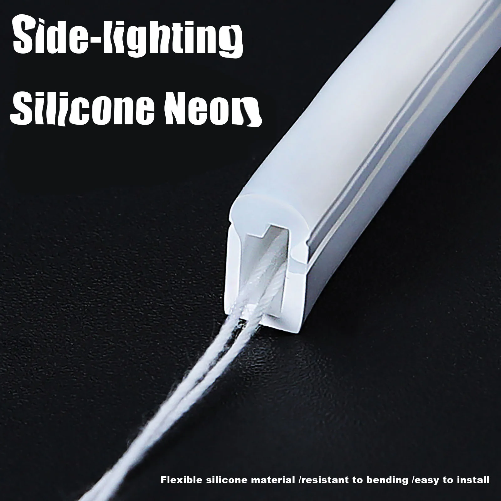 IP67 Waterproof Flexible LED Silicone Protection Tube, Side Lighting Sleeve for 6mm 8mm COB WS2812 5050 Strip Light