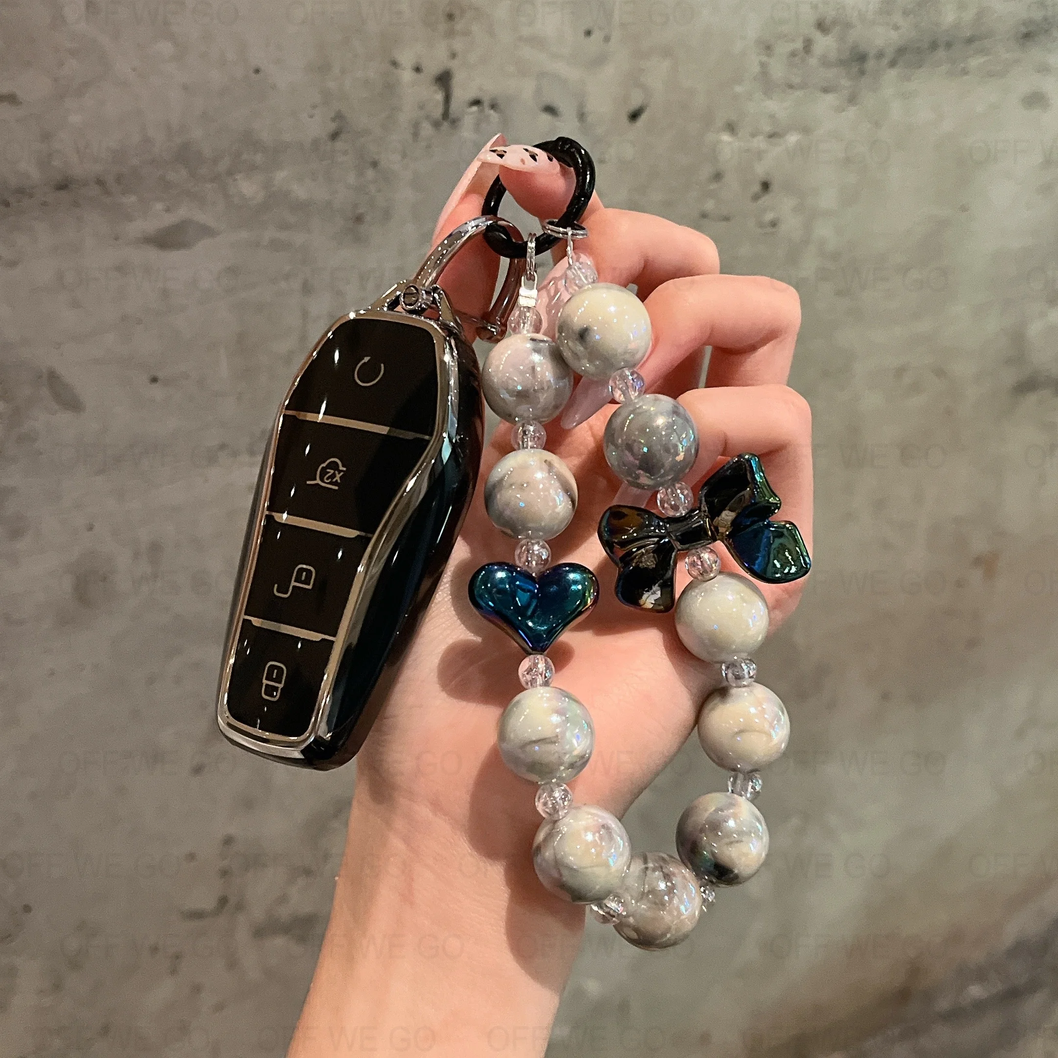 Autoschlüssel-Hülle Passend für BYD Han Ev Tang Dm, 4-Tasten Leder-Schlüsselhülle Smart Key-Gehäuse mit Schlüsselanhänger – Detail 20