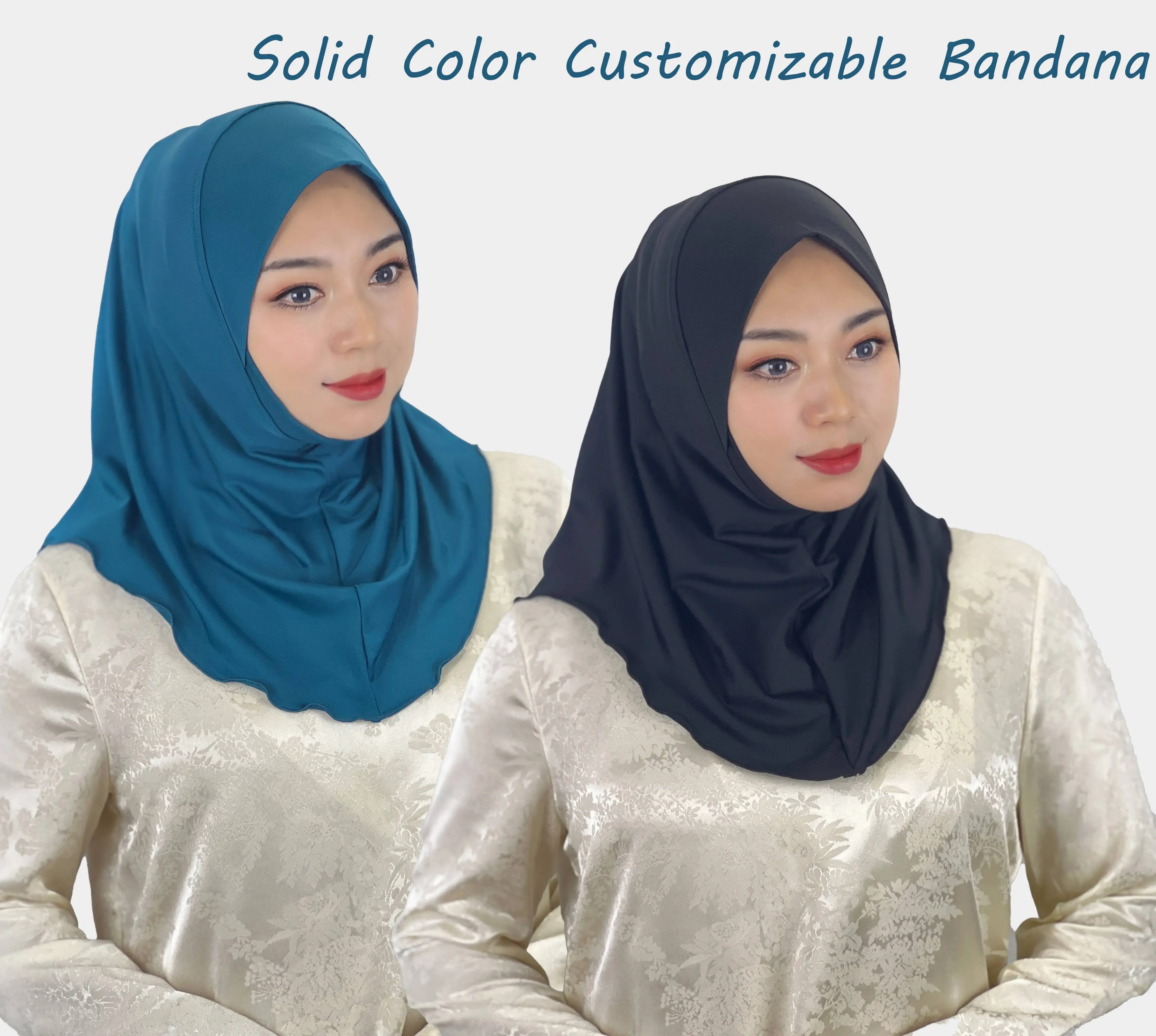 

New Spring and Autumn Soft and Comfortable Solid Color Pullover Turban Solid Color Customizable Logo Scarf Female Elegant Warm