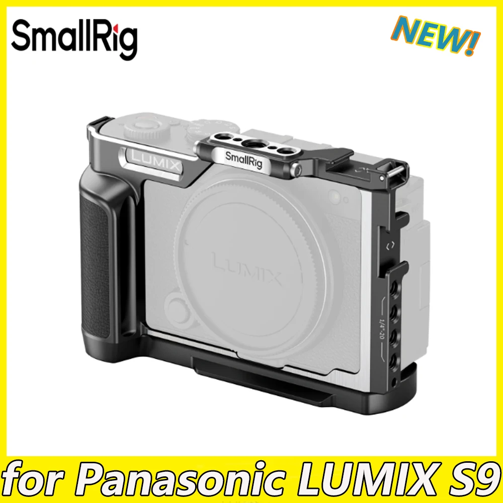 

SmallRig S9 Camera Cage for Panasonic LUMIX S9, with Wooden Handgrip & Arca-Swiss Quick Release Plate for Arca-type Tripod 4515