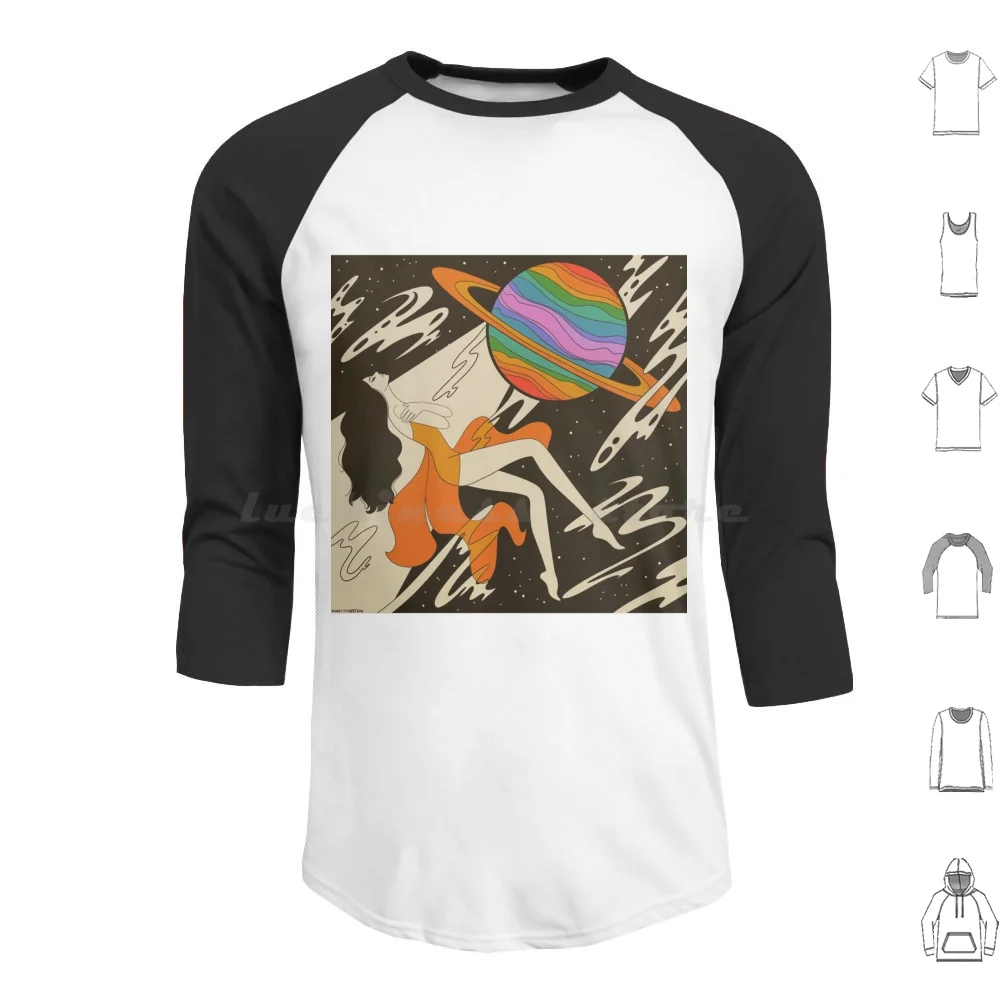 Saturn Woman Hoodie cotton Long Sleeve Psychedelic Groovy