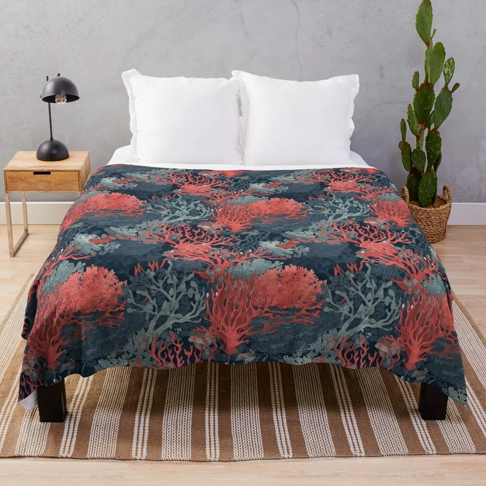 

Sea Mosaic Duvet Cover Vibrant underwater worlds in coral reef marine life designs Throw Blanket Large Bed covers Blankets