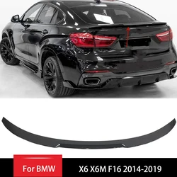Rear Wings Body Kits Tuning Tailgate Splitter for BMW X6 X6M F16 2014-2019 Rear Trunk Roof Lid Spoiler Tail Wing Car Refit